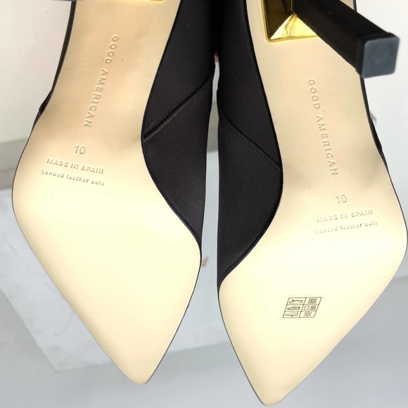 Good American Neoprene Pointed Toe Ankle Booties In Brown Size 10 New - Picture 7 of 9